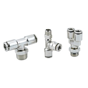 Nickel-Plated Brass Pneumatic <b>Quick</b> <b>Connector</b> Tee Fitting For Air Hose High Pressure Use - Product Image 1