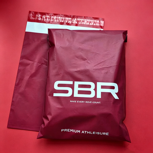 Custom Printed SBR Logo Poly Mailers, 10x13 Inch Wine Red Shipping Bags for Clothing, Self-Seal Poly Envelopes for Small Busines - Product Image 5