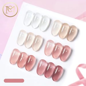 Jöle jel tırnak  cilalama seti | 6 renk nötr şeffaf sütlü beyaz ve çıplak pembe - Product Image 1