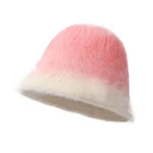 Nouveau Chapeau Bob Femme en Fausse Fourrure de Lapin Personnalisé, Tendance Automne Hiver, à Bord Moelleux et Doux, Chaud pour le Froid - Product Image 1