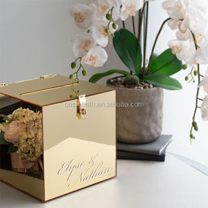 Glad Liefdadigheid Donatie Box Acryl <span class=keywords><strong>Wedding</strong></span> <span class=keywords><strong>Wishing</strong></span> Goed Card Box Met Verschillende Kleuren - Product Image 6