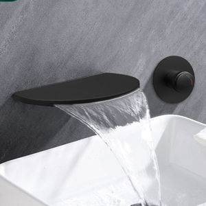 Robinet de lavabo moderne à une poignée <span class=keywords><strong>Mitigeur</strong></span> mural encastré en cuivre et laiton avec cascade pour baignoire - Product Image 6