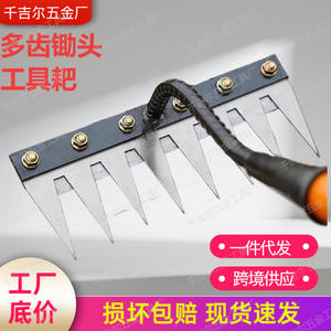 คราดสวนเหล็กสีดำพร้อมด้ามจับกันลื่นแบบถอดได้ สำหรับกำจัดวัชพืชและคลายดิน ผลิตที่หลินอี ประเทศจีน - Product Image 4