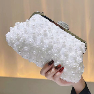 High Quality Luxury Classic <b>Wedding</b> Pearl Evening Bags With Chain Waist Ladies <b>Clutch</b> Party Hand Cosmetic Bag - Product Image 2