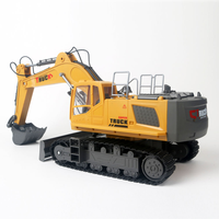 Excavadora de Aleación con Control Remoto DWI, Vehículos de 15 Canales, Camión de Pulverización 2.4G, Juguetes de Excavadora RC para Niños, Juguetes de Camiones de Construcción