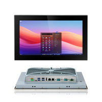 PC industriel sans ventilateur 13,3 pouces, Intel Core i3 8e génération, IP66, acier inoxydable SUS304, tension large bande 9-36V, HMI pour l'automatisation industrielle