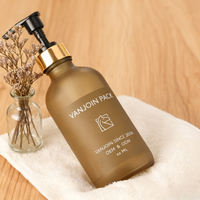 Usine En Gros 500ml Gel Douche Shampooing Bouteille En Verre Vide Cheveux Huile Lotion Crème Emballage Cheveux Utilisation Sérigraphie Bouchon À Bille
