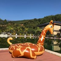 Jouet gonflable amusant en forme de girafe pour la plage, la piscine, les fêtes, en PVC, 190x150x160cm, certifié CE
