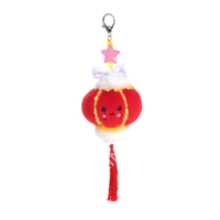 Porte-clés en peluche lanterne chinoise au design populaire, breloque de sac en peluche lanterne de festival, pendentif doux et mignon pour festival oriental