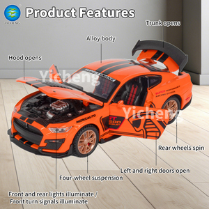 Modellino Auto in Scala <span class=keywords><strong>1</strong></span>:32, Decorazione da Parete 3D, Modello di Auto Sportiva in Lega con Luci e Suoni, Auto Giocattolo in Metallo a Retrocarica per Collezionisti e Bambini - Product Image 5