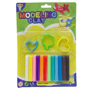 Juegos de arcilla de modelado de color 12 colores 170G con 3 juguetes masa de arcilla para niños jugar arcilla de modelado no tóxica