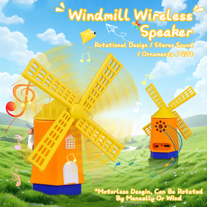 Altavoz Inalámbrico con Molino de Viento de los Países Bajos, Aspas Giratorias, Decoración de Escritorio, Altavoz Inalámbrico para Niños con BT 5.2 y USB Tipo C - Product Image 2