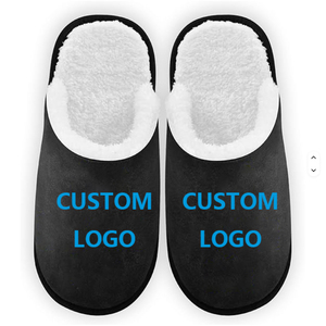Women Men Custom logo Custom Design Pattern Winter Warm Soft Comfort Custom Cotton <strong>Slippers</strong> for Home - Product Image 2