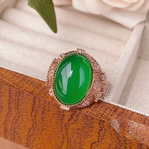 High Quality Eco-friendly Copper 13*18mm Blood Red Zircon Matte Surface Vintage Bridal Rose Gold Plated Jewelry <b>Set</b> for Women - Product Image 4