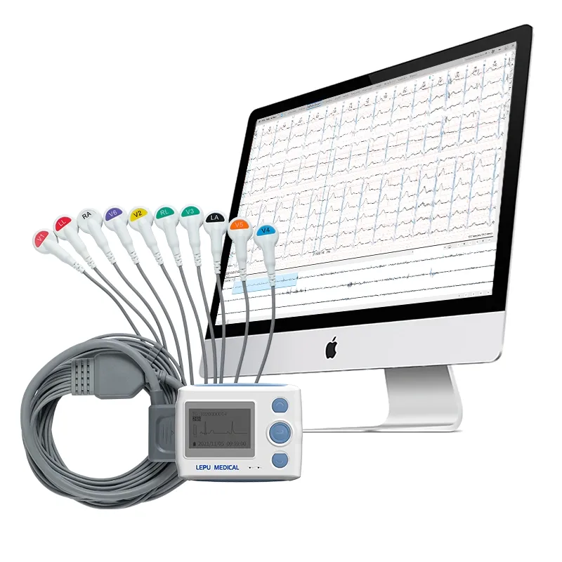 Para o paciente no eletrocardiograma portátil do canal do elétrodo 12 do dispositivo da máquina ECG do hospital Holter