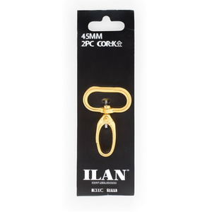 Moschettone Portachiavi Ilan 45mm in Metallo Dorato per Accessori Borse - Product Image 2