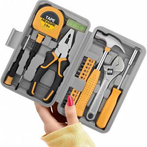 Tool Set Hardware Pliers Wrench Hammer 200x140x45mm Carbon Steel Home Repair Tools Case Kit - Product Image 1