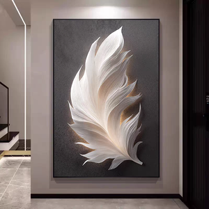 Peinture décorative murale 3D moderne haut de gamme pour la maison, motif géométrique minimaliste abstrait en porcelaine de cristal pour entrée, vente en gros - Product Image 5
