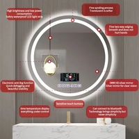 Miroir intelligent LED mural tactile pour salle de bain, design moderne éclairé, idéal pour la maison et l'hôtel - Vente flash