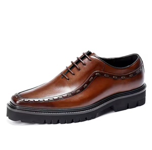Chaussures Oxford pour hommes en cuir véritable faites à la main, à bout fermé, à enfiler, imperméables, pour le travail et les occasions formelles - Product Image 6