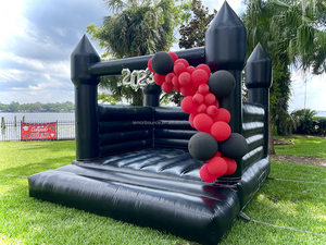 Casa di rimbalzo nera gonfiabile per il noleggio di affari commerciali buttafuori di nozze <span class=keywords><strong>nero</strong></span> casa di rimbalzo - Product Image 2