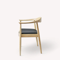 Chaise de salle à manger en bois de caoutchouc blanc JP, chaise de salle à manger en bois massif, chaise de loisirs, chaise Hans Wegner, chaise Kennedy