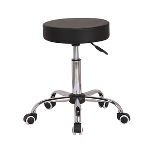 <span class=keywords><strong>Tabouret</strong></span> pivotant rond moderne de luxe en PU rembourré avec base chromée et roulettes, <span class=keywords><strong>tabouret</strong></span> <span class=keywords><strong>à</strong></span> roulettes multi-usages pour atelier, salon de coiffure - Product Image 6