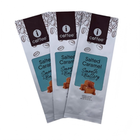 Sachet de café de qualité alimentaire, emballage flexible personnalisé, fond carré plat, 1 kg, sac de café réutilisable en aluminium mat noir