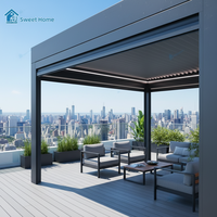 Pergola en aluminium Sweet Home - Design moderne et écologique, imperméable, montage facile, système extérieur complet, maison d'été haut de gamme