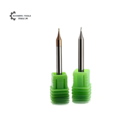 Fraise à micro-embout en carbure de tungstène revêtue d'AlTiSiN, diamètre 0,1 mm-0,5 mm, pour outils de fraisage CNC haute vitesse