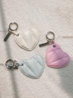 Miroir compact personnalisé en forme de cœur Winway en alliage de zinc, porte-clés en cuir PU, mini miroir de maquillage pliable de poche, locket photo