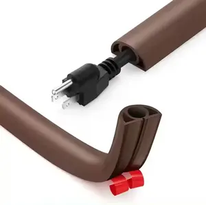 Pvc Flexibele Indoor Elektrische Draadbeschermer Vloersnoer Afdekking Kabelkanaal