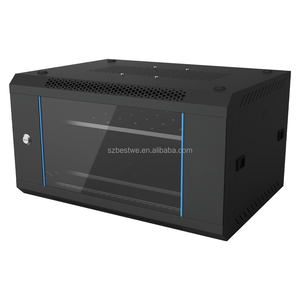 Gabinete de Montaje en Pared de 6U de Fácil Instalación, Gabinete IT de 19 Pulgadas de Profundidad Reducida para Centro de Datos de Oficina en Casa - Product Image 5