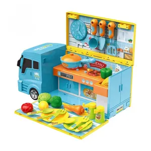 I bambini di vendita caldi fingono i giocattoli giocattolo elettrico della cucina di vogue del camion di cottura dell'alimento