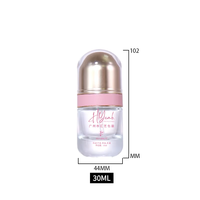 Flacon de fond de teint liquide de 30 ml (1 oz) en forme de capsule de qualité supérieure, flacon pompe pour sérum de soin de la peau imprimé à l'écran, nouvel emballage cosmétique personnalisé