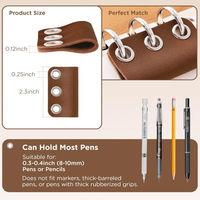 Porte-stylo pour classeurs et carnets, clip à stylo ultra-fin en cuir PU, idéal pour les cadeaux de rentrée scolaire