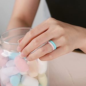 Atacado Simples Fino e Empilhável Anéis De Dedo De Borracha Moda Bandas De Casamento Esporte Impermeável Torção Anel De Silício para Mulheres Homens - Product Image 3