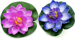 رغوة عائمة ملونة لوتس زهور وسادات زنبق زينات مائية لحمامات السباحة أحواض أحواض السمك الحلي لعيد الفصح لعيد الأم - Product Image 2