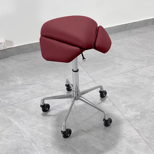Silla de Masaje con Ruedas Ajustable, Taburete para Salón de Belleza, Silla para Sentarse, Altura Ajustable - Product Image 2