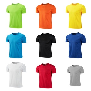 T-shirt de sport pour homme à manches courtes, séchage rapide, en polyester, col rond, décontracté, respirant, coupe ample, idéal pour la course et le fitness en été - Product Image 2
