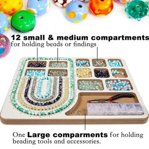 Clay <strong>Beads</strong> <strong>Bracelet</strong> Making Kits <strong>Large</strong> <strong>Bracelet</strong> Making Machine <strong>Bead</strong> Sorting Tray Jewelry Making Layout Board - Product Image 4