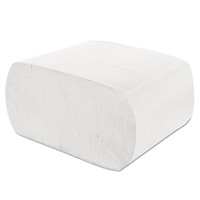 Serviettes en papier jetables blanches 1 pli, interpliées, 12 paquets x 500 feuilles, pour la restauration commerciale en gros