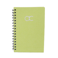 Couverture en tissu Page personnalisée reliure en spirale Agenda mensuel hebdomadaire Journal cahier planificateur argent estampage