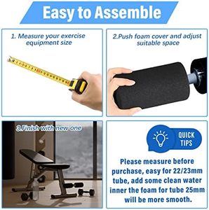 Solid Pattern Foam Foot Pad <b>Rollers</b> Replacement for Exercise Machines Home <b>Gym</b> Equipment - Product Image 3