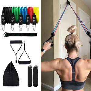 Bán Chạy Nhất Bán Buôn Workout 11 Pcs Thể Hình Kháng Ống Bands Set Cho Phòng Tập Thể Dục - Product Image 5