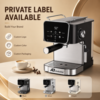 Cafetera Espresso con Bomba de 20 Bares, Pantalla de Temperatura, Crema Rica, Fabricación OEM Personalizable