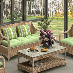 <span class=keywords><strong>Cojín</strong></span> Acolchado de Cuero para Banco, Columpio o <span class=keywords><strong>Tumbona</strong></span>, para Jardín y Patio, Extraíble, Lavable, Impermeable, Antiarañazos, con Diseño Vintage - Product Image 2
