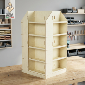 Incredibile display in legno ad incastro. Made in Italy in betulla altezza 165 cm per negozi e supermercati. - Product Image 3