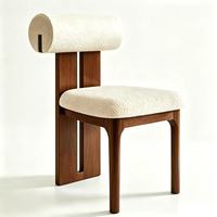 Chaise de salle à manger, chaise de restaurant en bois massif durable, chaise de bar avec dossier, chaise de café