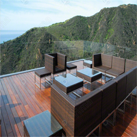 Balustrade en verre trempé avec profilés en aluminium modernes pour balcon extérieur, terrasse, villa, décoration de la maison